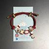 Pulsera de Dibujos Animados de Gato Retro Infantil y Linda con Pastel de Manzana, Personalizable, Moderna, Diseño Simple, Pulsera Versátil
