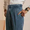 Tendencia de Moda Jeans de Doble Pliegue para Hombre Primavera y Otoño Nuevos Rectos Sueltos Lavables Casuales de Alta Calidad Pantalones Largos