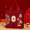 Nuevo juego de cajas de regalo de boda con dulces y borlas estilo chino, listo para usar, regalo de agradecimiento de mano con dulces, juego festivo para entrega