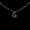 Collar de letras femenino europeo y americano ins collar de circonitas de oro de 18k diseño nicho cadena clavicular temperamento simple cadena de suéter