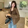 Otoño 2026 Nueva Moda Casual Simple Elegante Adelgazante Holgada Chaqueta de Gamuza de Alta Calidad Moderna