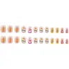 Nail Art Casual Nube Arcoíris Sol Caliente Tulipán Uñas de Manicura Portátiles Dulce Fresco Estilo Parche de Uña Postiza