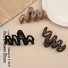Pinza para el Cabello de Plástico con Forma de Ola, Estilo Coreano, Tamaño Grande, Aspecto de Alta Gama, Pasador para Cabello Grueso, Pinza de Tiburón para la Parte Posterior de la Cabeza, Multifuncional