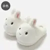Lindas Pantuflas de Algodón de Conejo para Mujer, Invierno Hogar Interior Antideslizantes Peludas Cálidas de Dibujos Animados para Mujer