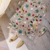 Pegatinas para Uñas Arte de Uñas Hoja de Bambú Cielo Estilo Chino Pegatinas para Uñas Sombra de Bambú Colorida Dunhuang Nuevo Estilo Chino Pegatinas Decorativas DIY