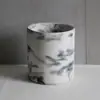 Set de Cuatro Piezas para Baño con Patrón de Mármol de Alta Gama de Venta Caliente Transfronteriza Set de Baño de Cemento Botella de Loción Portacepillos de Dientes