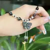 Corrente de Clavícula com Franja Estilo Dark Fashion Pedra Prateada Nicho Versátil Colar de Luxo Leve para Mulheres