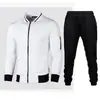 Novo Suéter com Gola Zíper Jaqueta Suéter Masculina Xadrez Cor Sólida Conjunto Cardigan
