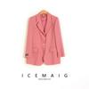 Nuevo Blazer de Lana Simple y Casual Primavera 2026 con un Botón Dorado, Blazer de Moda para Figuras Pequeñas