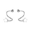 Pendientes con Chapado de Plata 925 Directo de Fábrica Diseño de Nicho de Verano Pendientes con Tapa de Tornillo Lujo Ligero Pendientes de Alta Gama para Mujer