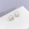 Novos brincos de micro cravação com zircônia 3A 2023 brincos mini coreanos brincos banhados a ouro prata S925 joias femininas