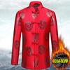 Traje Tang para Hombre Mediana Edad y Ancianos Chaqueta Plus Terciopelo Invierno Engrosado Ropa de Cumpleaños para Ancianos Abuelo y Abuela Pareja Invierno Ropa de Algodón