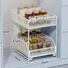 Estante de almacenamiento para debajo del fregadero de cocina para condimentos, estante extraíble para gabinete debajo del fregadero, almacenamiento multifuncional