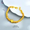 Loja de Ouro Mesmo Estilo Pulseira Envolvente Coração de Pêssego Banhada a Ouro, Acessórios de Pulseira de Ouro Puro, Joias de Pulseira de Ouro Atacado