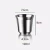 Taza de Café de Acero Inoxidable 304, Taza Aislante Doble Capa Antiescaldado para Espresso, Taza Aislante para Espresso