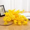 Flor de simulação estilo longo soja feita à mão orquídea dançante decoração de cena de casamento flor para colocar em casa tecido de seda flor artificial