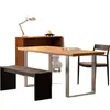 Escritorio de computadora de madera maciza, escritorio de oficina moderno minimalista, escritorio para juegos, escritorio de estudio, mesa de comedor, escritorio rectangular, banco de trabajo y mesa de estudio