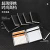 Estuche para Cigarrillos de Cuero, Ultradelgado, Portátil, Gama Alta, Estuche para Cigarrillos con Patrón de Lichi para Hombre, Resistente a la Humedad y a la Presión, Estuche Grueso para 20 Cigarrillos, Estuche Metálico para Cigarrillos