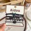 Diadema elástica versátil con temática de cachorros, tacto suave y de alta gama, con lazo, accesorio simple para coleta para niñas