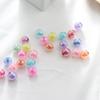 Acessórios DIY contas redondas de plástico transparente colorido AB furo reto contas de cor céu estrelado lindas pulseira de contas contas de enfiar