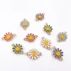 Moda Coreana Joias de Margarida Acessórios Liga de metal Colar Pingente Conector de Pulseira Duplo Pendurado Acessórios DIY Acessórios