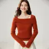 / Toque macio como nuvem_ Suéter de cashmere estilo xale de um ombro, amigável à pele, macio e confortável, tricô canelado, suéter de manga longa