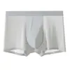 Ropa Interior Masculina de Seda de Hielo Ultradelgada de Verano Fina como Alas de Cigarra Transpirable Sin Costuras Alta Elasticidad Agradable al Tacto Sensación de Piel Desnuda Boxer Briefs