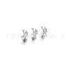 Pendientes de Stud con Forma de Cruz de Aleación de Titanio F136 con Circonita G23 Titanio Rosca Interna Joyería para Piercing de Labio Venta al por Mayor