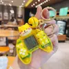 Llavero de Consola de Juegos Portátil de Dibujos Animados Shiba Inu Mando Nostálgico de la Infancia Juego Tetris Colgante Pequeño