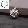 Plata S925 Artesanía Retro Plata Tailandesa Colgante de Collar para Hombres y Mujeres Moda Tendencia Colgante de Campana Pixiu