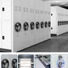 Estantes Compactas Inteligentes para Salas de Arquivo, Armários de Aço para Documentos, Armários Manuais e Elétricos para Documentos Financeiros e Porta-armazenamento de Dados