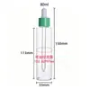 Botella cuentagotas transparente para mascotas, 50 ml, aceite esencial, 30-100 ml, cabezal de goma, cuentagotas, esencia, disponible en stock.