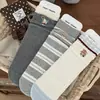 Calcetines de Tobillo Medio Bordados para Mujer Domi de Primavera y Otoño, Calcetines Holgados, Calcetines de Algodón, Calcetines Estilo Japonés y Coreano, Calcetines Rectos para Estudiantes, Calcetines Finos Transpirables