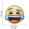 Pegatinas de Tela con Expresiones de Emoji Accesorios para Ropa Calcomanías Decorativas Parches Divertidos Serie de Insignias Redondas Lindas de Smiley