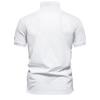 Camiseta de manga corta POLO de color sólido con bordado informal y tendencia transpirable para hombre de primavera y verano de 2025.