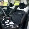 Cojín para asiento de coche de felpa negra con forma de garra de gato, cojín de asiento cálido de invierno para coche, universal para las cuatro estaciones, cómodo cojín para asiento de coche