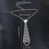 Nuevo collar de corbata de moda con charm personalizado Joyería Europea y Americana Ins Brillo de diamantes de imitación Ropa de novia Joyería collar