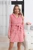 Cardigan de Forro Polar Coral de Color Sólido con Canalé para Mujer 2025 Bata Pijama Ropa de Dormir Ropa de Casa Victoria's Secret