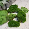 Musgo Atacado Musgo Verde Gramado Pedras Flockadas Blocos de Musgo Verde Gramado de Seda Decoração Decoração Suave Design Paisagismo