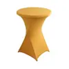 Venda Direta de Fábrica Capa para Mesa de Bar Cor Sólida Toalha de Mesa Alta para Mesa de Banquete Cocktail Mesa Alta Elástica Ajustável Capa para Mesa Redonda