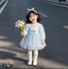 Nuevo y elegante vestido de tul estilo princesa Elsa coreana, dulce, para niñas en primavera y otoño, vestido versátil