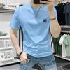 Camiseta de Manga Corta para Hombre Explosiva 2025 Nueva Moda de Verano Guapo Calidad Camiseta Casual para Hombre Combinable de Media Manga con Cuello Redondo