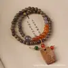 Argentina Sándalo Verde Pastillas Cuentas DIY Bodhi Ágata Cuentas de Rosario Doble Círculo Hombres y Mujeres Juego Cultural Cuentas de Buda Pulsera Venta al por Mayor