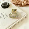 Pinza para el pelo con pedrería de perlas y garras pequeñas para mujer, flequillo lateral, pinza para pelo roto, pinzas para niñas pequeñas, tocado, lazo