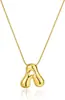 Colar Initial 26 Ouro Banhado Pingente Personalizado Moda Bola Bolha Colar para Mulheres Presente de Feriado