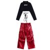 Traje de baile de jazz para niñas, moderno y elegante, para espectáculos de jazz y hip hop infantiles, ropa de moda, ropa de actuación de baile infantil.