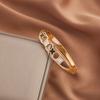 Pulsera de Acero de Titanio con Galvanizado al Vacío que No se Desvanece para Mujer, Pulsera de Trébol de Cuatro Hojas y Corazón de Lujo Ligero a la Moda Llena de Diamantes, Joyería de Alta Gama