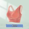 Ropa Interior Deportiva Invisible de Seda de Hielo para Espalda Cruzada con Broche Frontal Lateral, Corrección de Yoga, Sujetador con Almohadilla de Látex, Chaleco Auxiliar