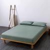 Lençol de algodão puro tingido com fio de algodão lavado, colcha de algodão puro, capa de cama de estudante, fronha, conjunto de três peças, capa de cama, capa protetora de colchão