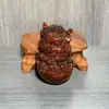 Colección Antigua de Buxus de Hoja Pequeña Tallado Huevo de Dragón Mano de Bebé Pieza de Mano, Colgante Decoración del Hogar, Adorno de Escritorio, Artesanía